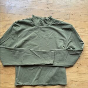 Olive Green Long Sleeve Top